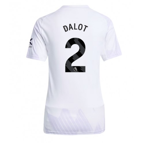 Stroje piłkarskie Manchester United Diogo Dalot #2 Koszulka Wyjazdowej dla damskie 2025-26 Krótki Rękaw